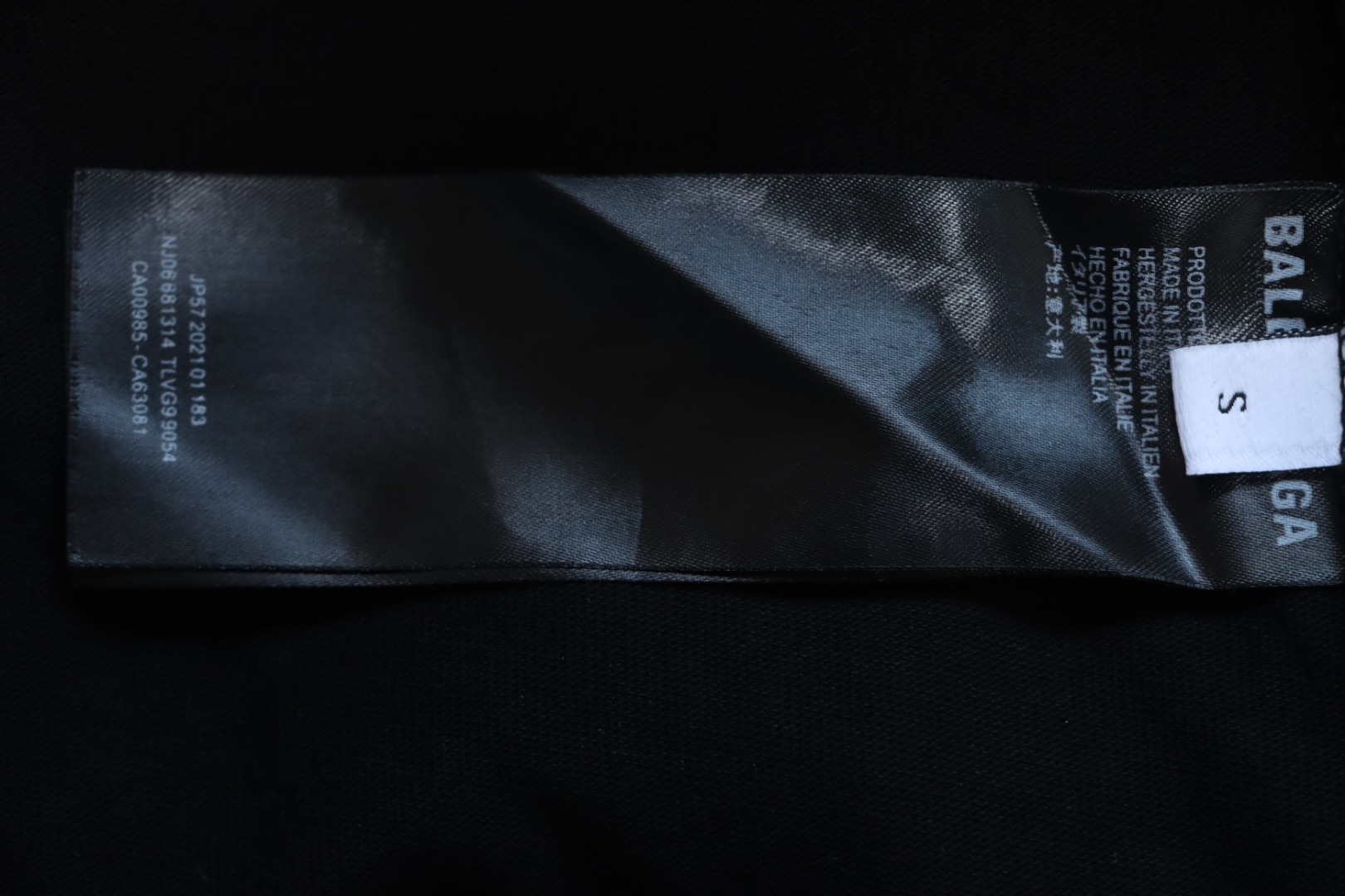 Balenciaga Cracked Print T-shirt Black