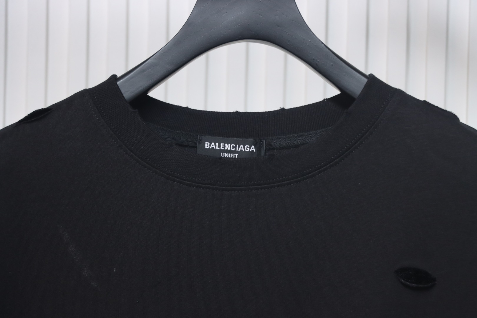 Balenciaga Distressed T-Shirt Black