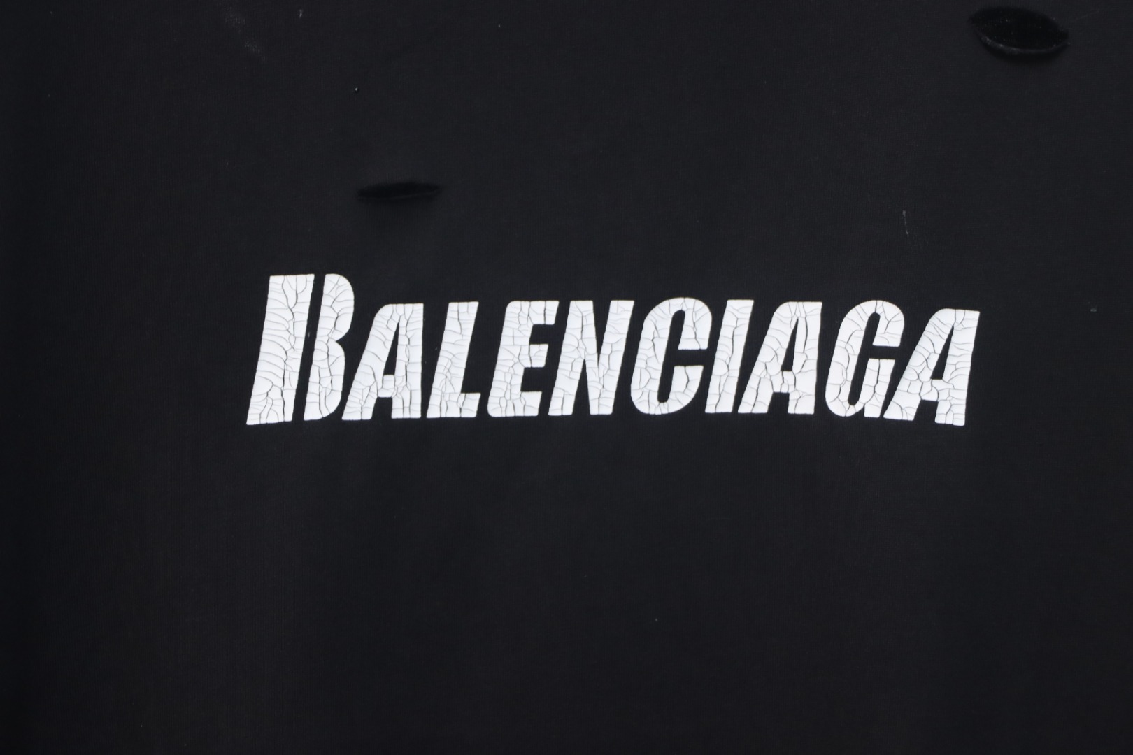 Balenciaga Distressed T-Shirt Black