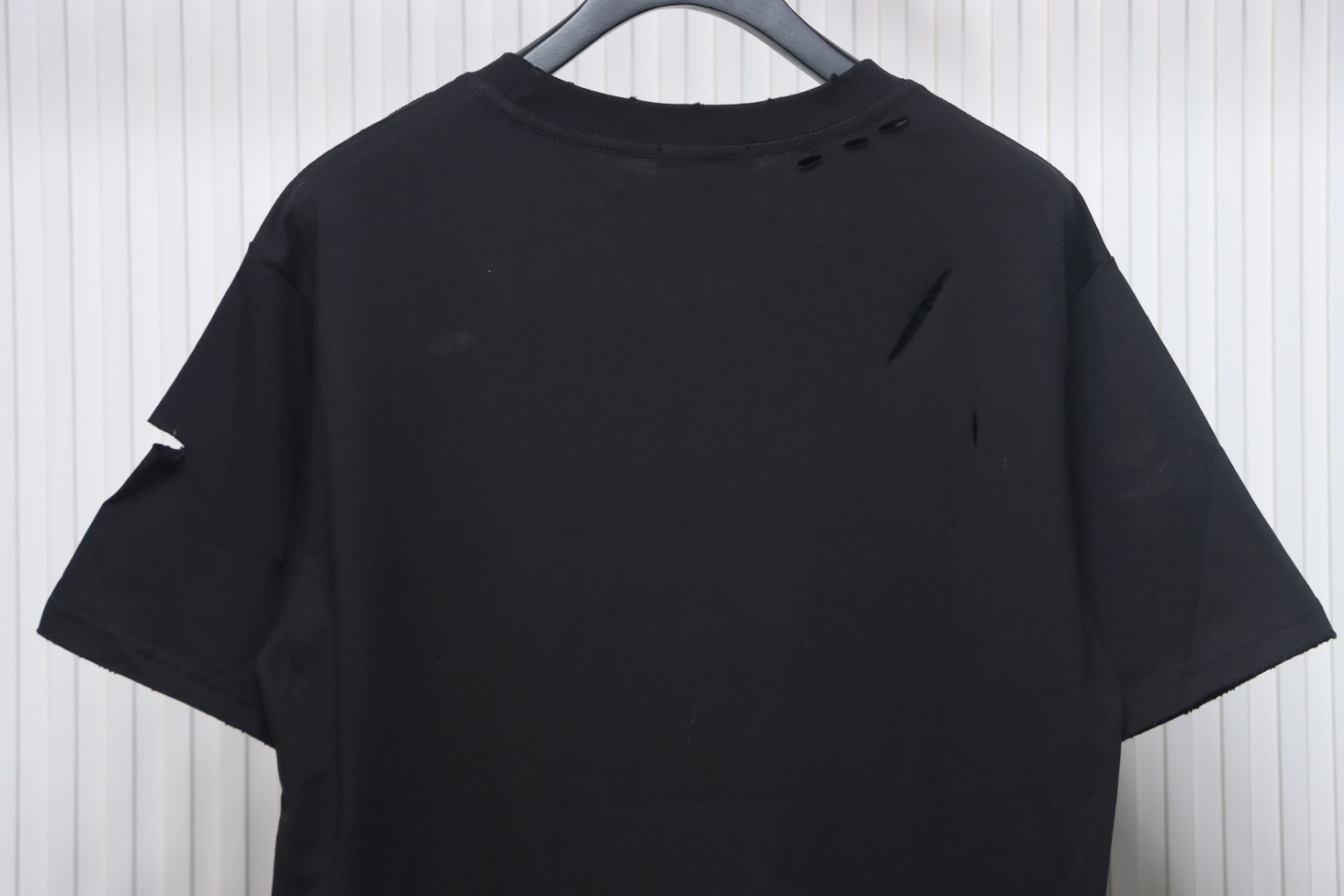 Balenciaga Distressed T-Shirt Black