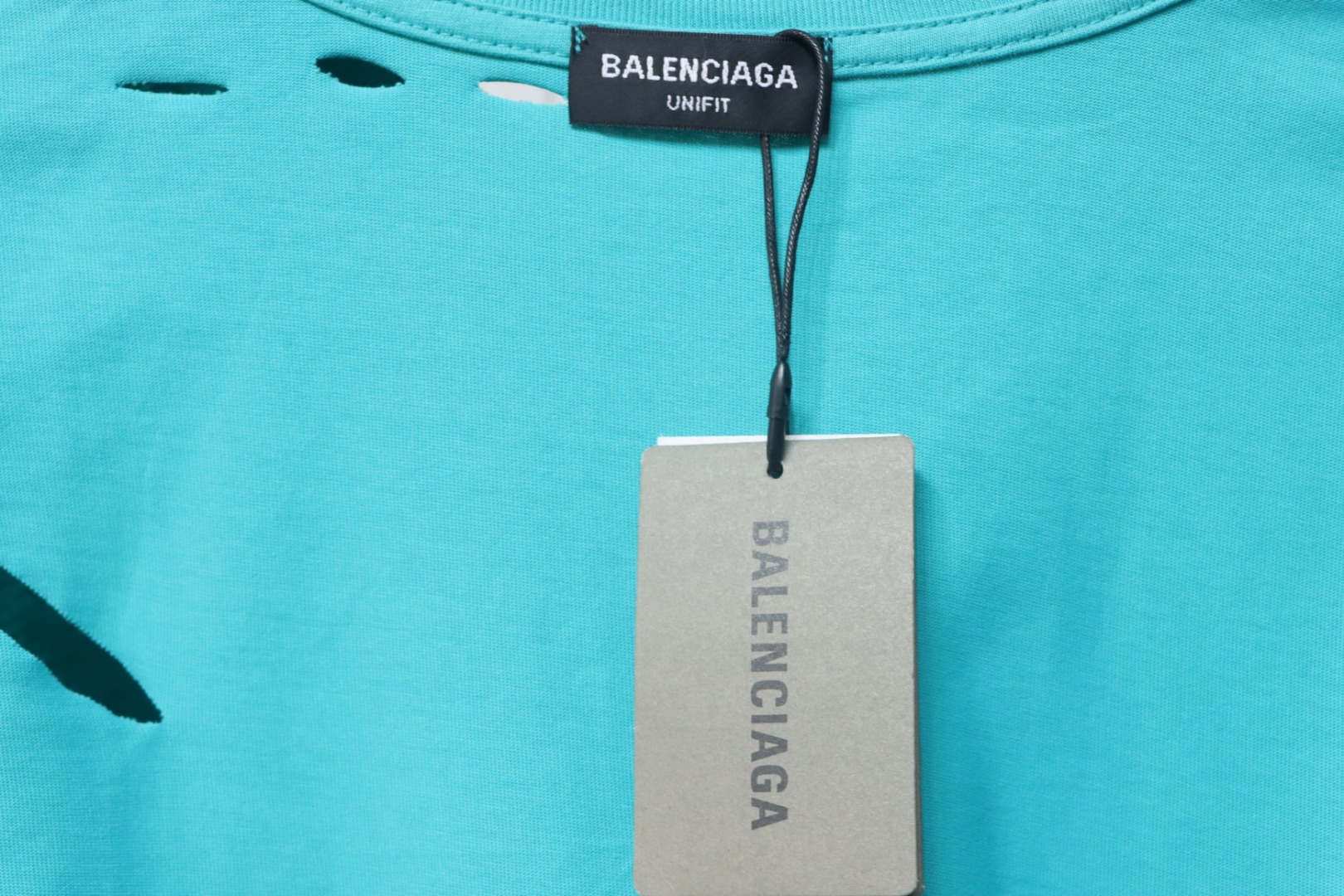 Balenciaga Distressed T-Shirt Blue