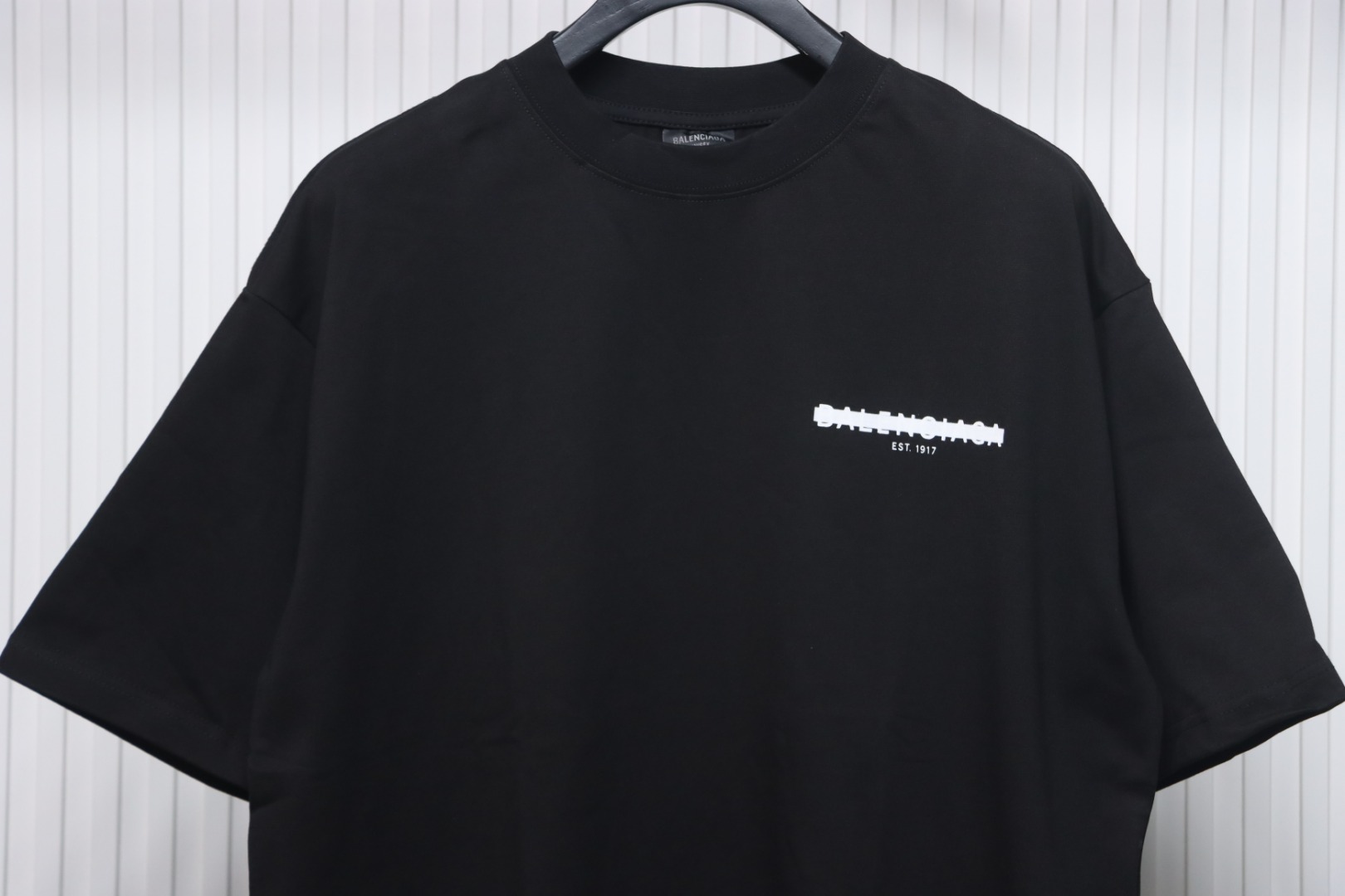 Balenciaga front and back seal letter T-shirt Black
