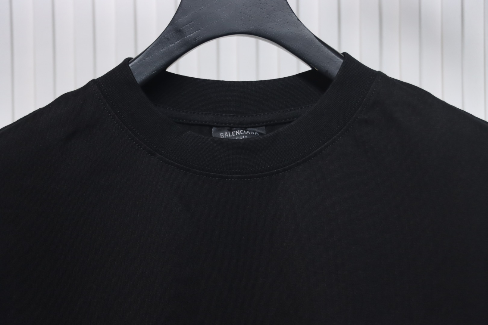Balenciaga front and back seal letter T-shirt Black