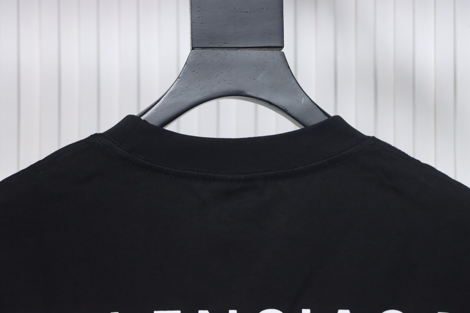 Balenciaga front and back seal letter T-shirt Black
