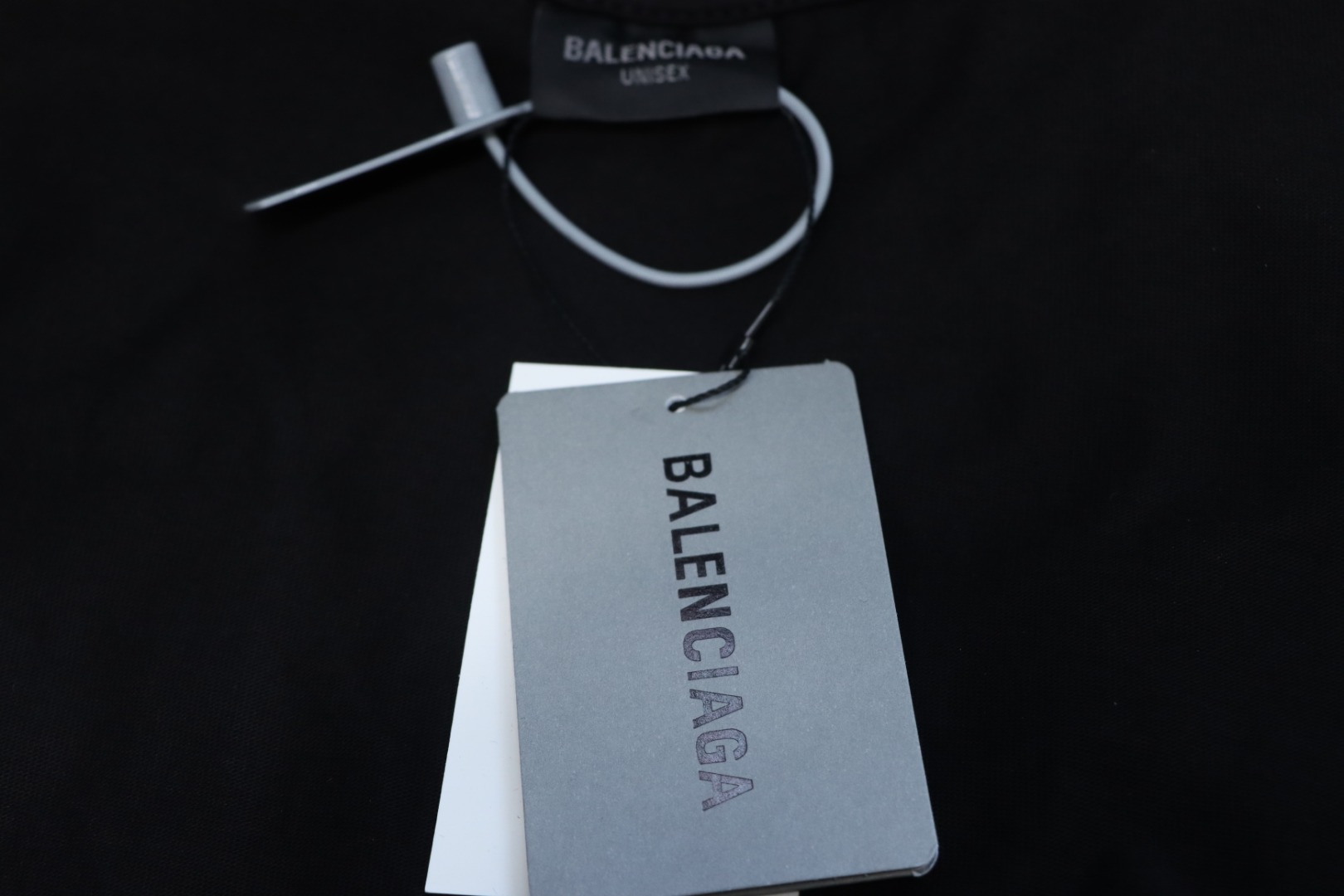 Balenciaga front and back seal letter T-shirt Black