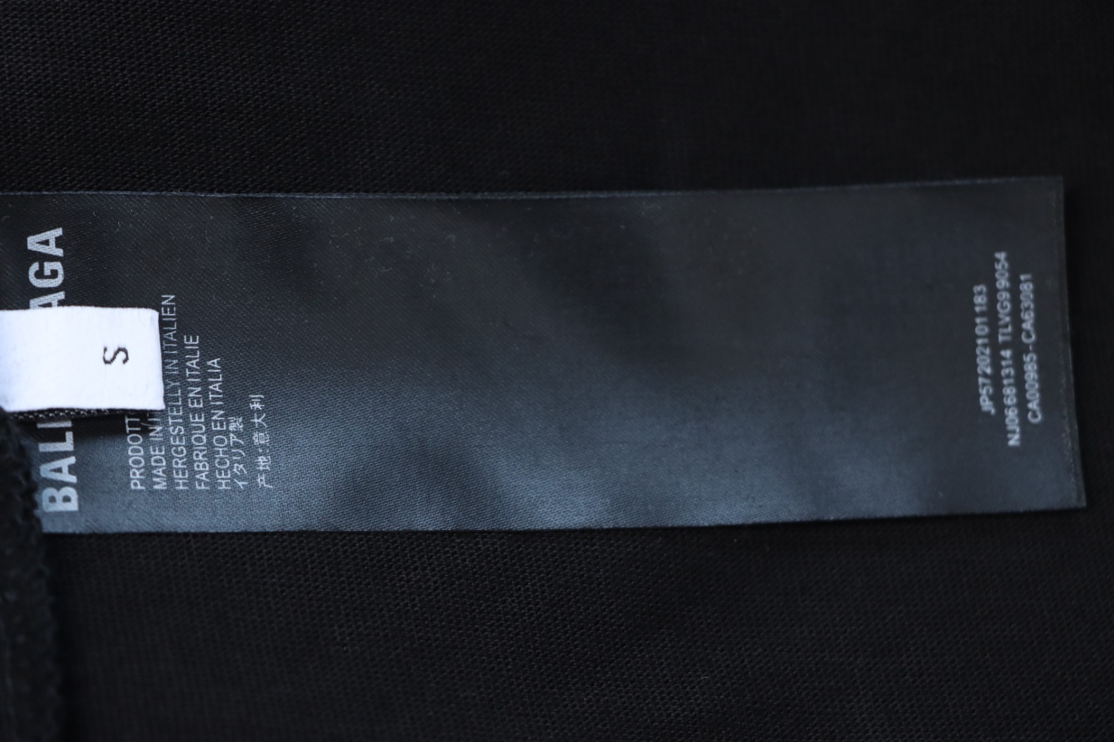 Balenciaga front and back seal letter T-shirt Black