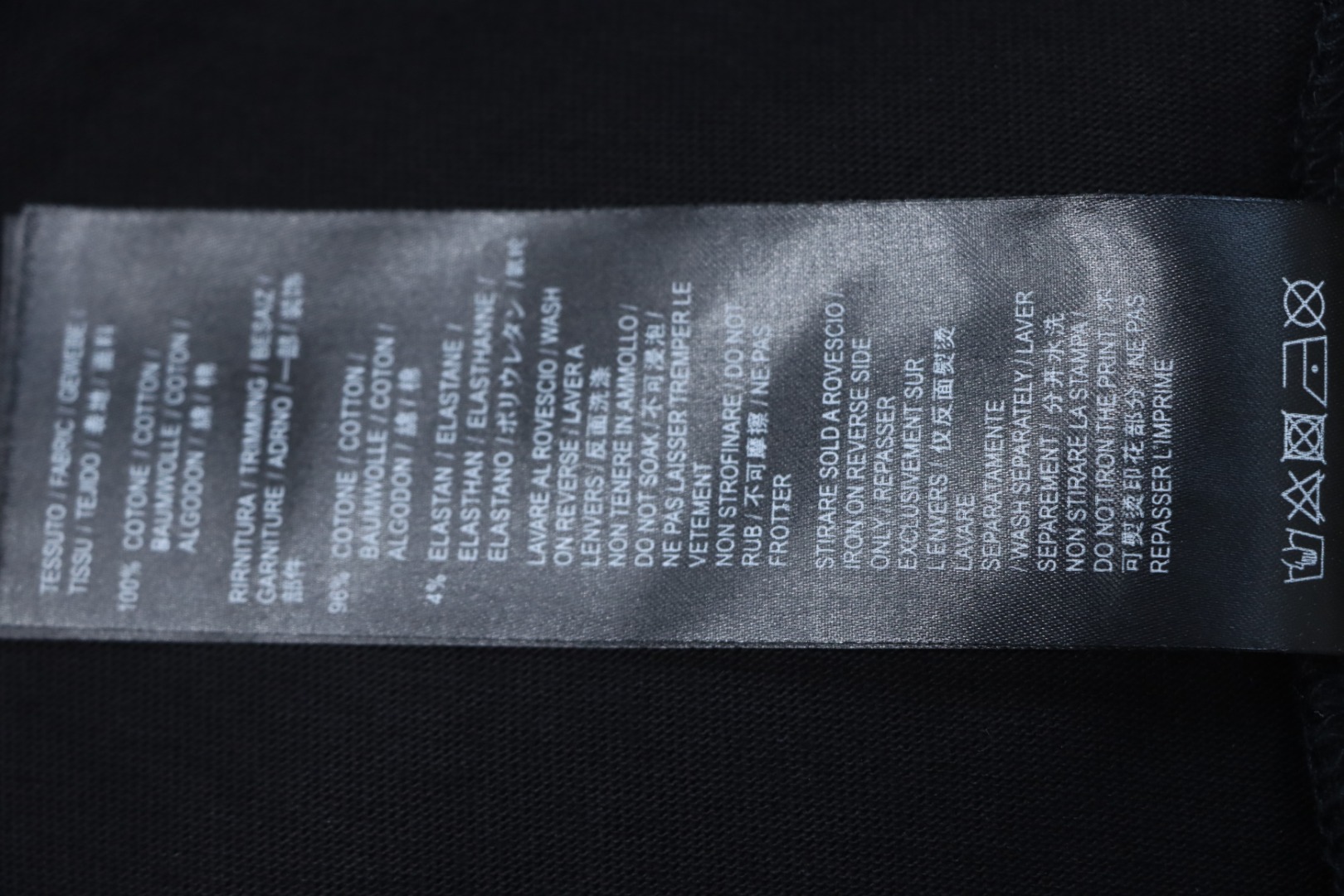 Balenciaga front and back seal letter T-shirt Black