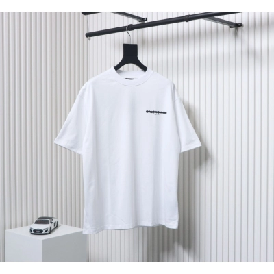 Balenciaga front and back seal letter T-shirt white 01