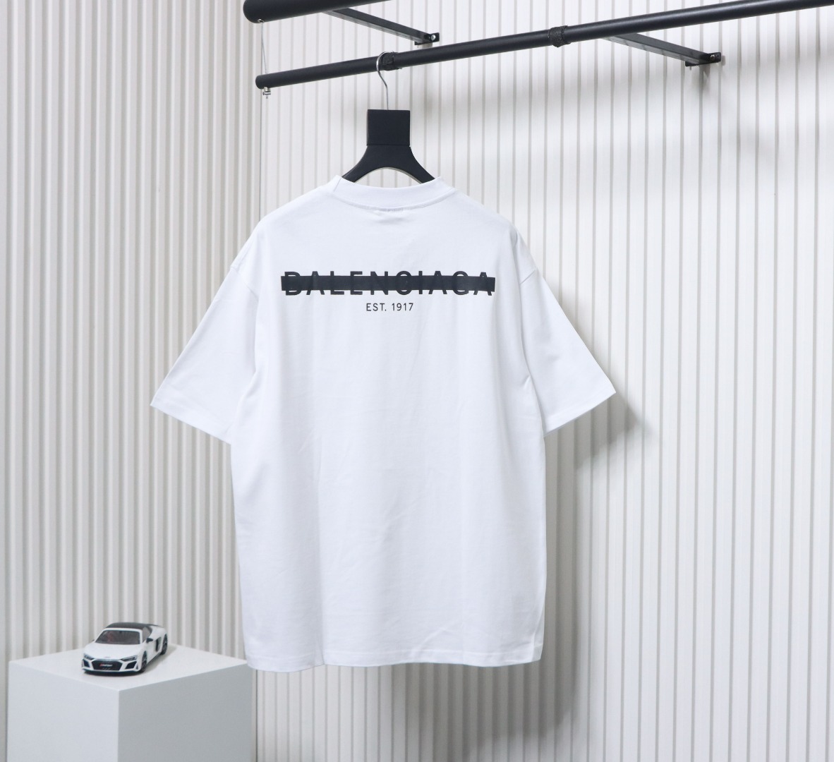Balenciaga front and back seal letter T-shirt white