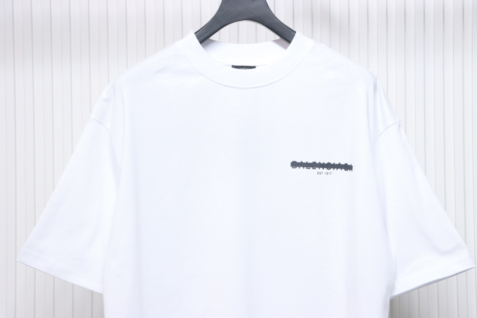 Balenciaga front and back seal letter T-shirt white