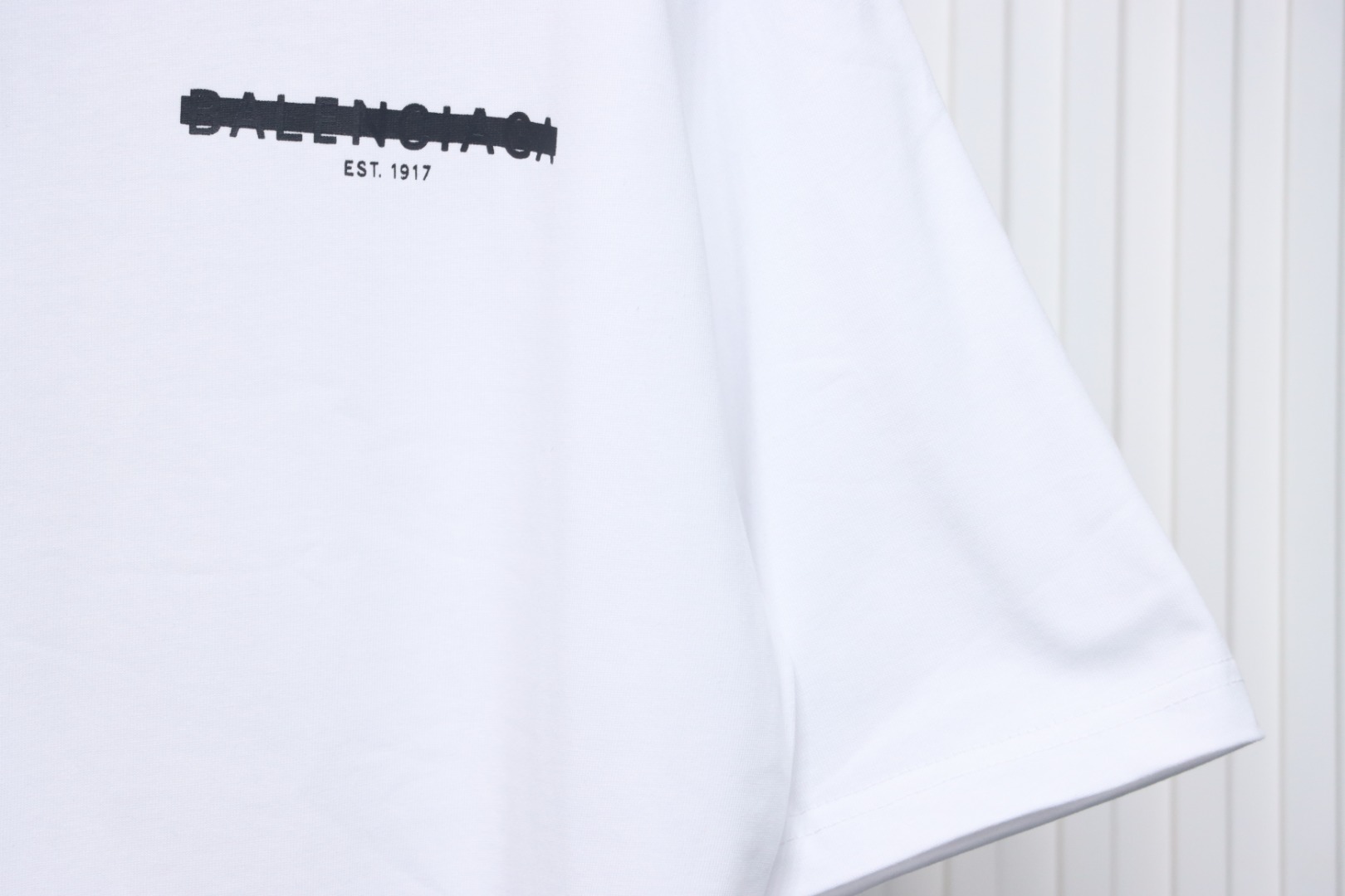 Balenciaga front and back seal letter T-shirt white