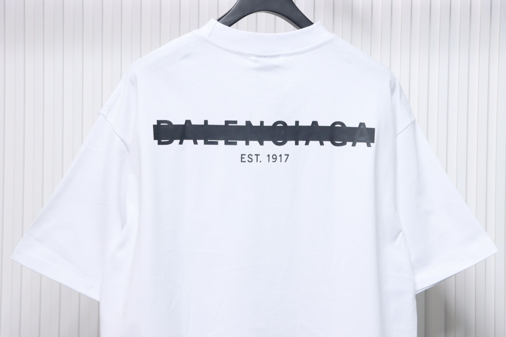 Balenciaga front and back seal letter T-shirt white