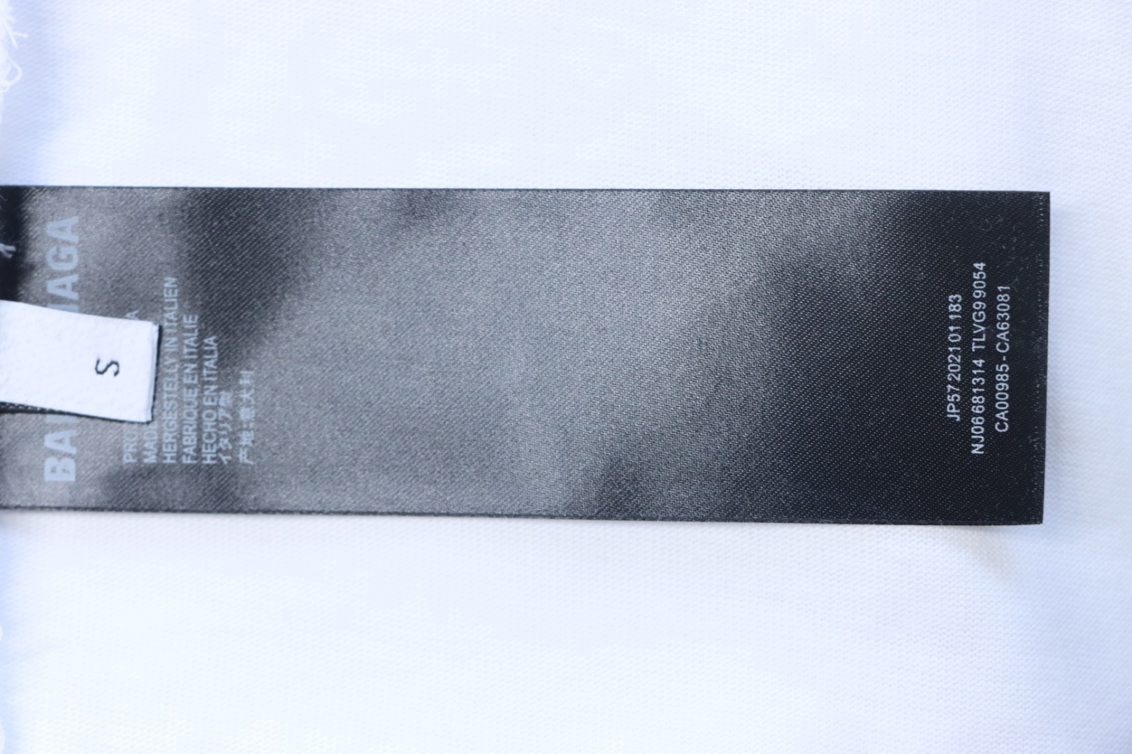 Balenciaga front and back seal letter T-shirt white