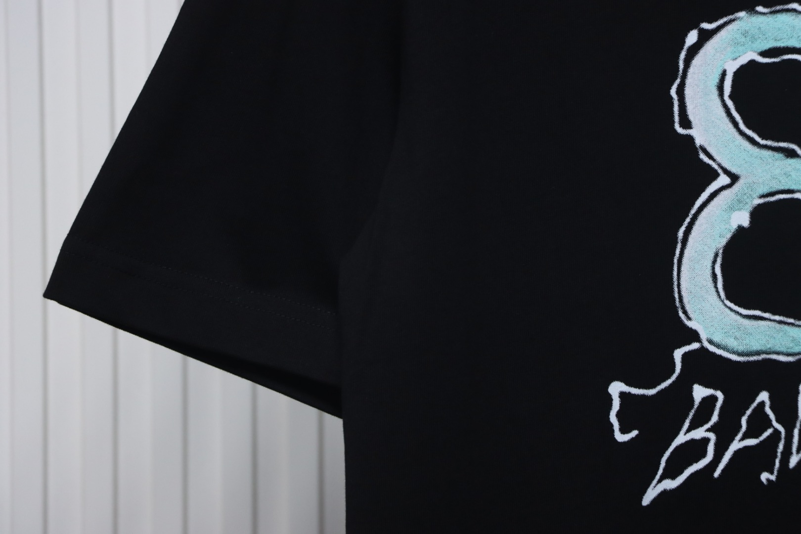 Balenciaga Hand-painted Letter Print T-shirt Black