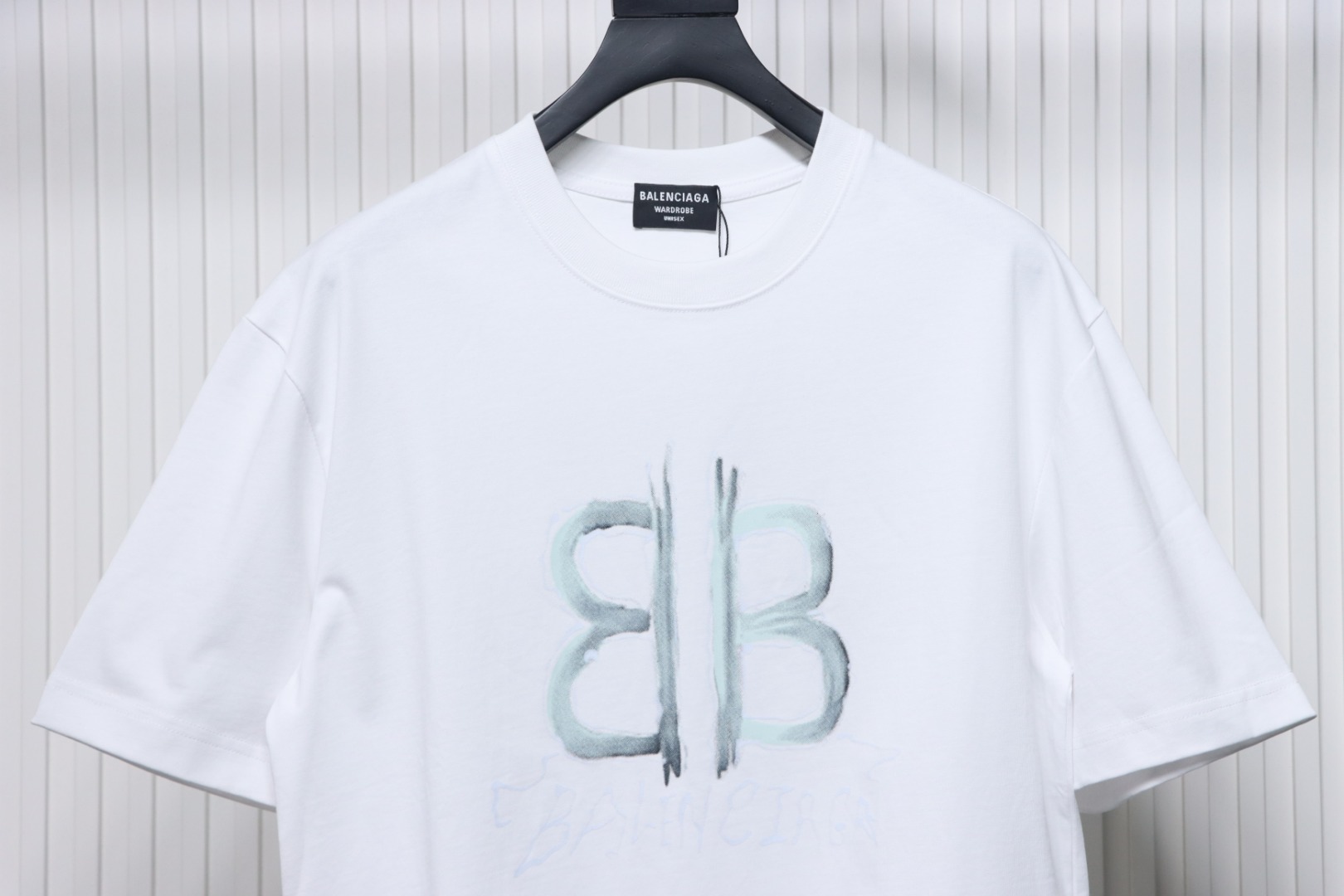 Balenciaga Hand-painted Letter Print T-shirt White