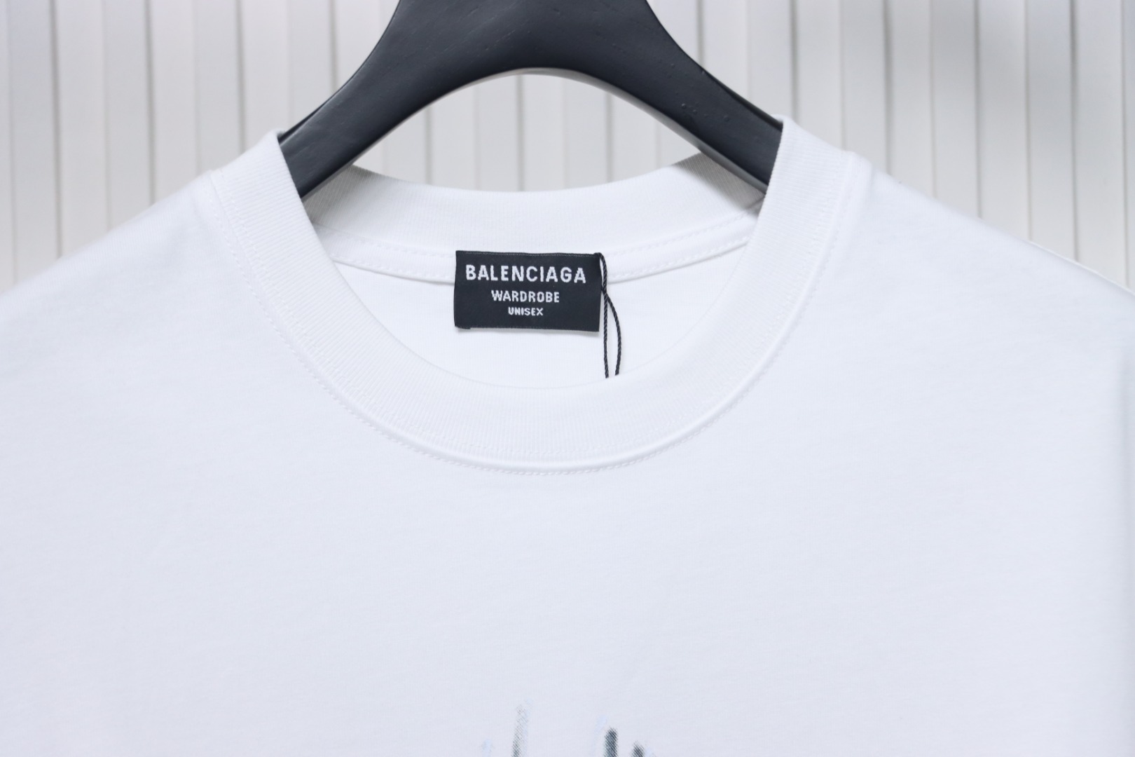 Balenciaga Hand-painted Letter Print T-shirt White