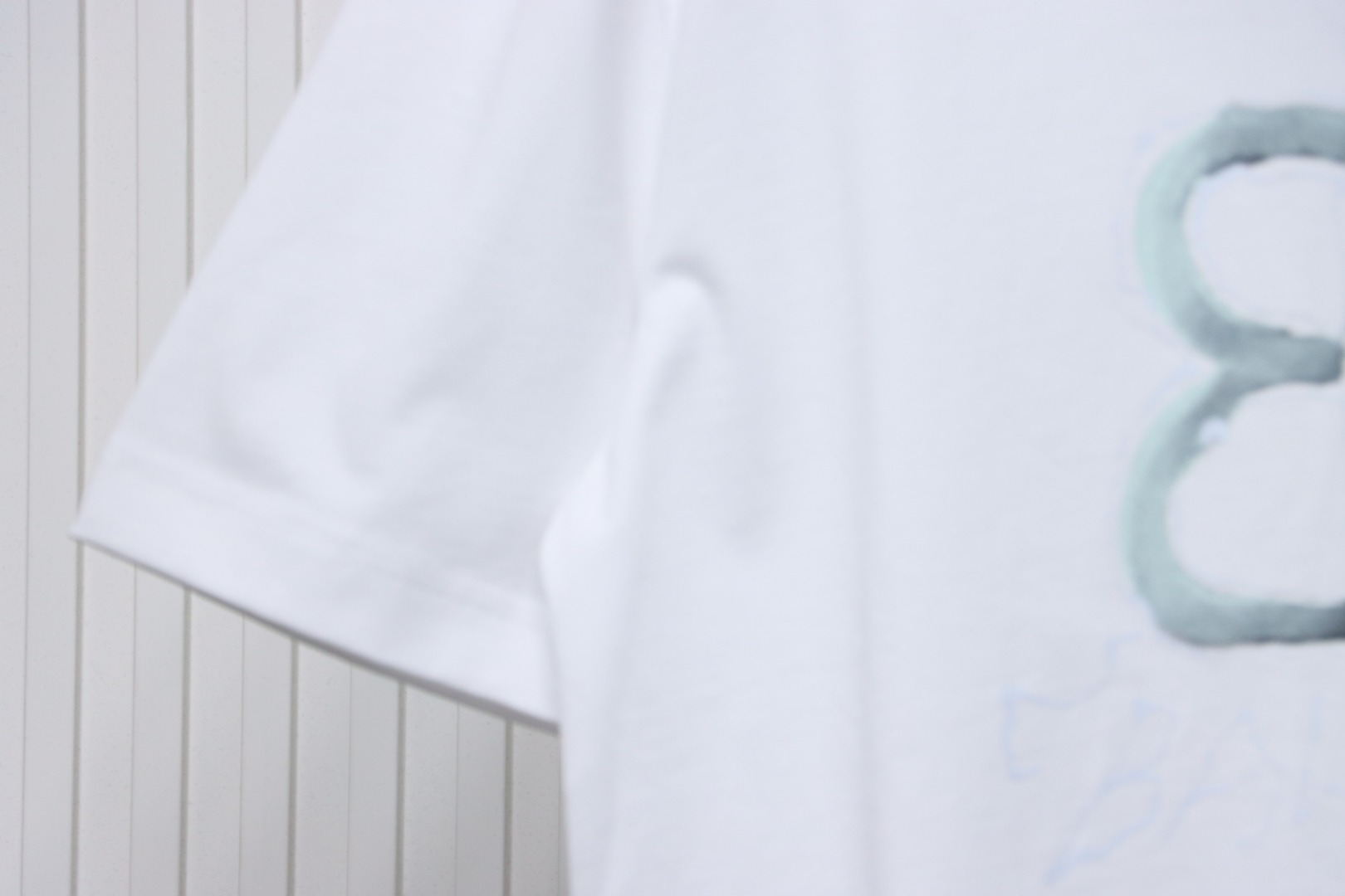 Balenciaga Hand-painted Letter Print T-shirt White