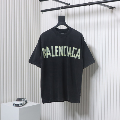 Balenciaga Masking Tape T-Shirt Black 01