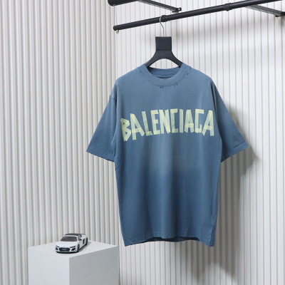 Balenciaga Masking Tape T-Shirt Blue 01