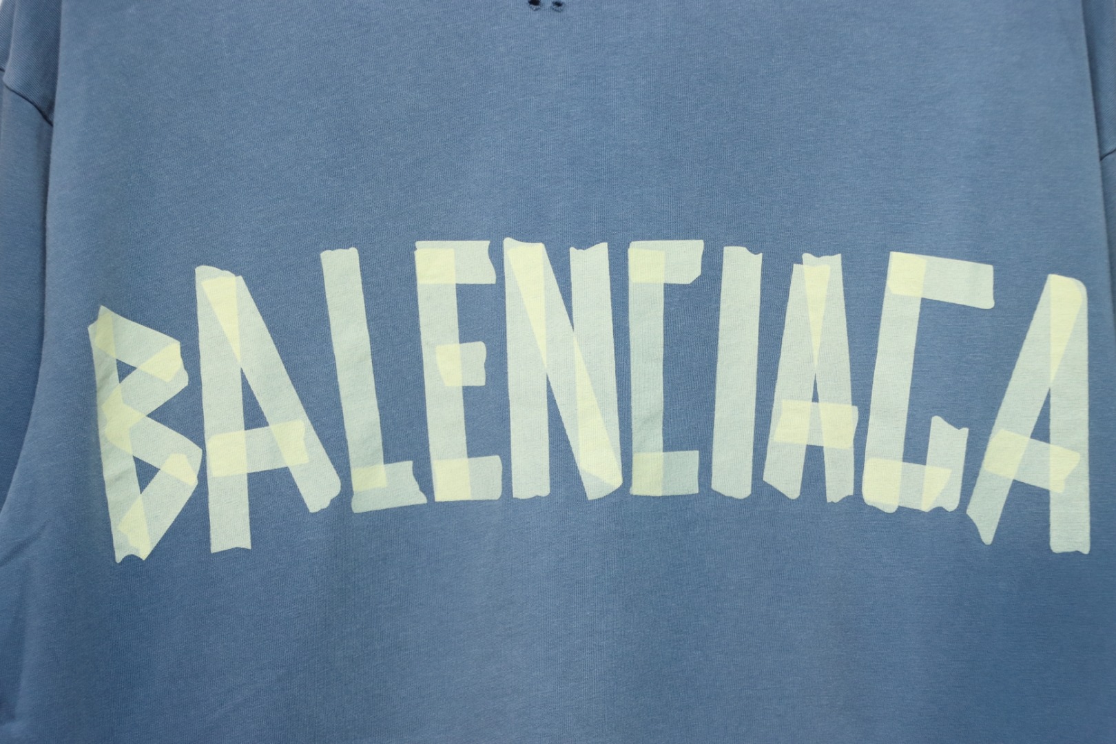 Balenciaga Masking Tape T-Shirt Blue