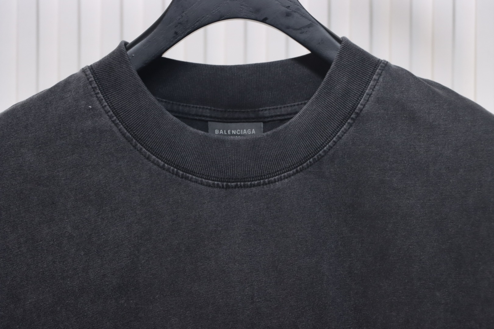 Balenciaga New 3B Large M Front and Back Letter Embroidered T-shirt Black