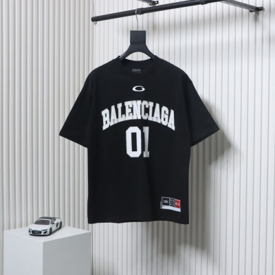 Balenciaga's New Embroidered Size 01 Basketball T-Shirt Black 01
