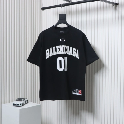 Balenciaga's New Embroidered Size 01 Basketball T-Shirt Black 01