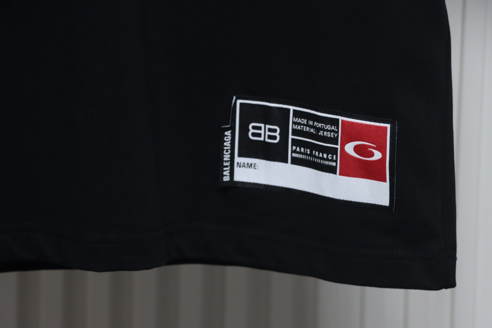 Balenciaga's New Embroidered Size 01 Basketball T-Shirt Black