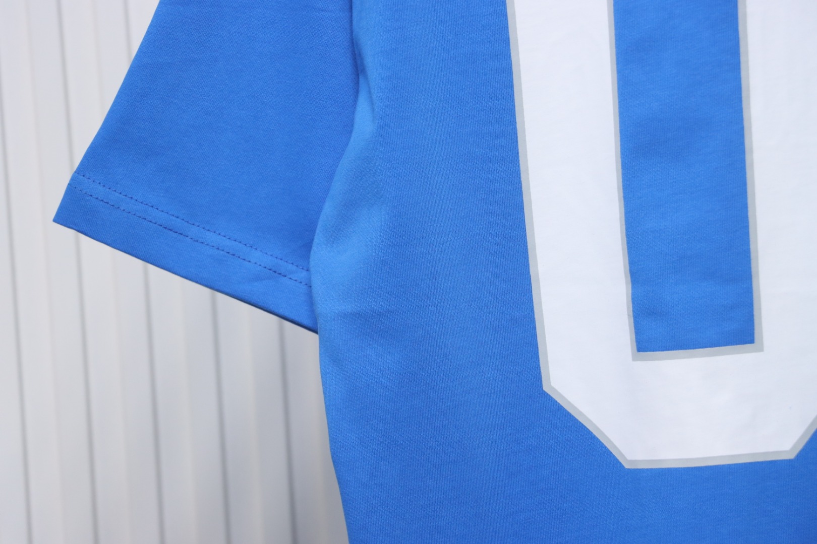 Balenciaga's New Embroidered Size 01 Basketball T-Shirt Blue