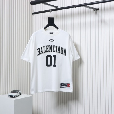 Balenciaga's New Embroidered Size 01 Basketball T-Shirt White 01