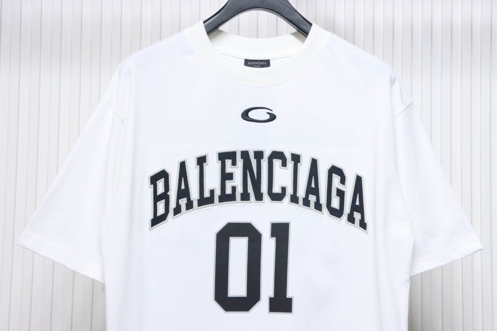Balenciaga's New Embroidered Size 01 Basketball T-Shirt White