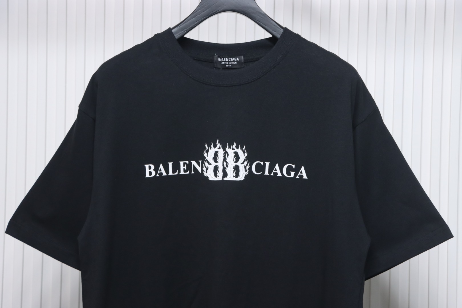 copy of Balenciaga 25ss Flame Double B Letter Print T-shirt White