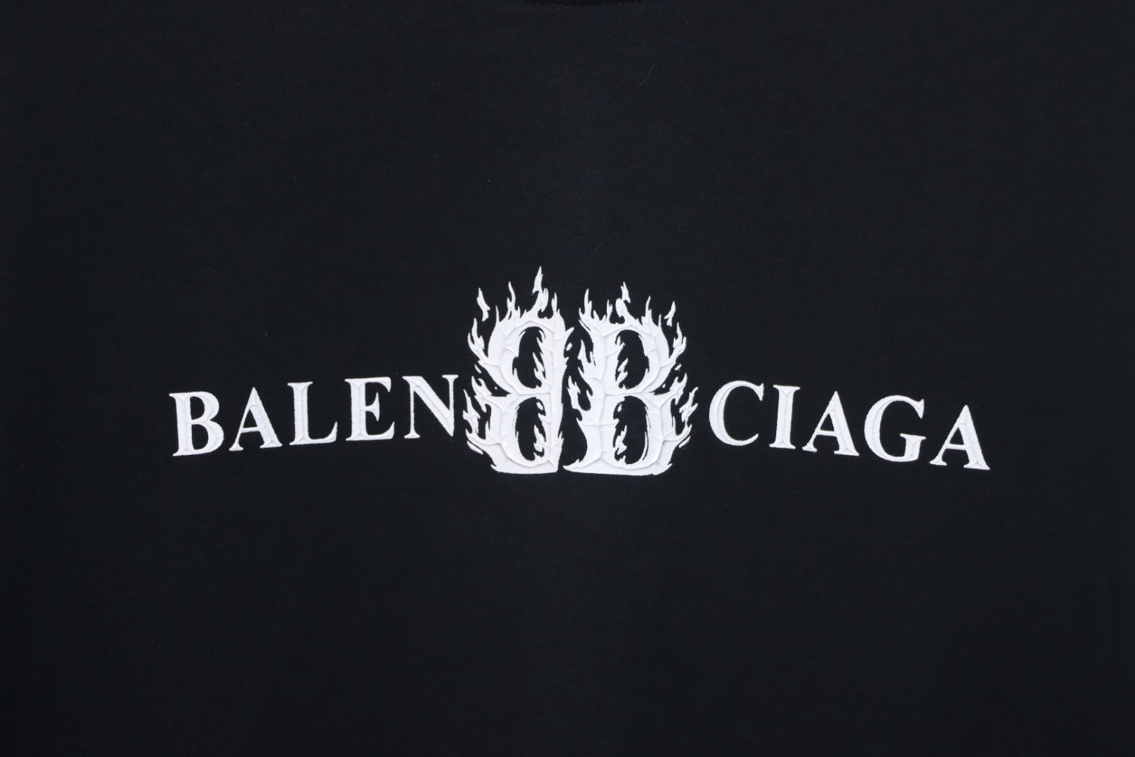 copy of Balenciaga 25ss Flame Double B Letter Print T-shirt White