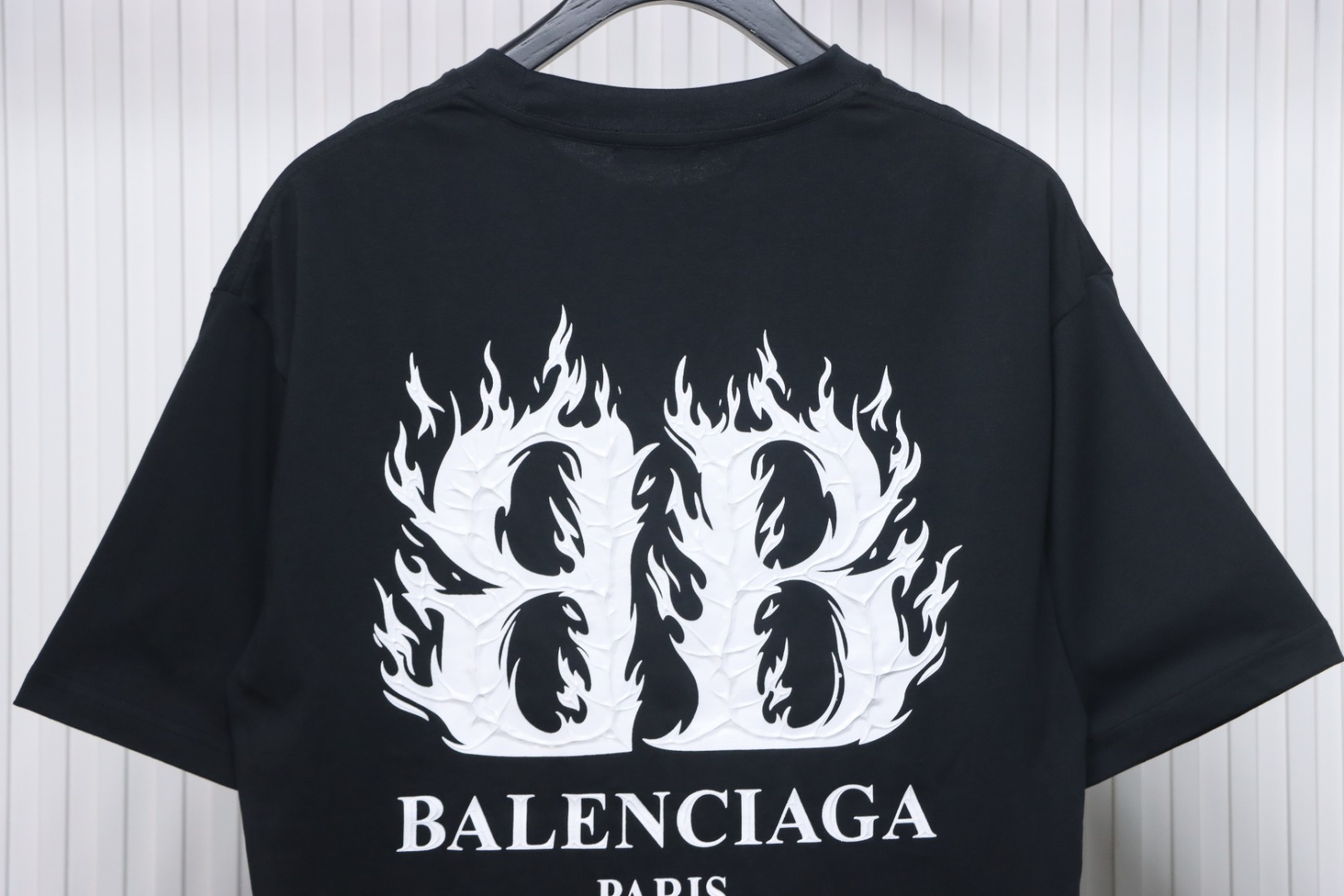 copy of Balenciaga 25ss Flame Double B Letter Print T-shirt White