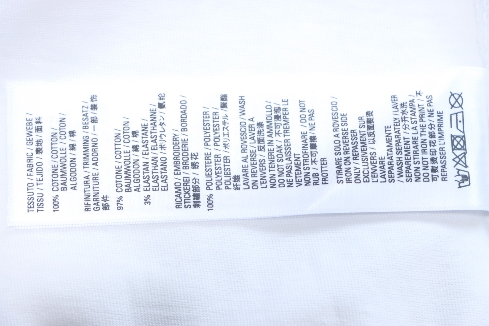 Balenciaga New 3B Large M Front and Back Letter Embroidered T-shirt White