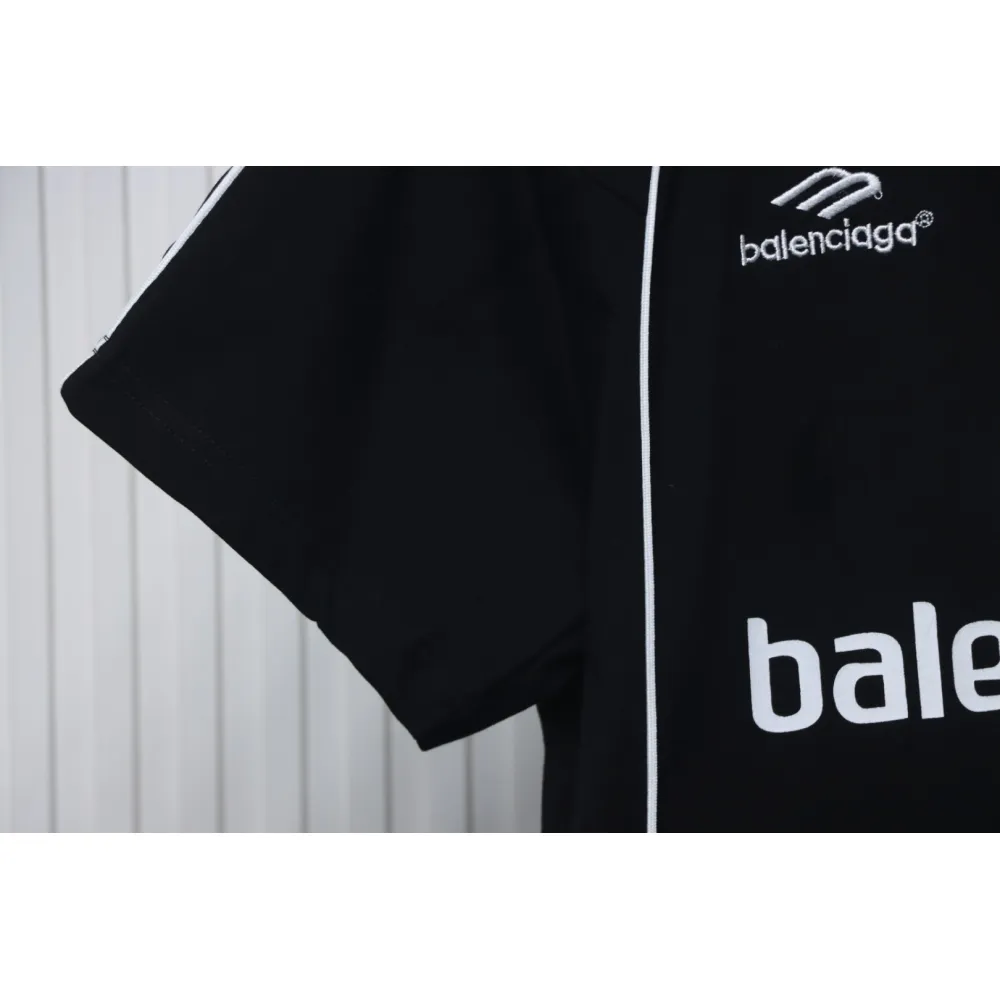 Balenciaga Co-branded Manchester United Football Embroidery T-shirt Black