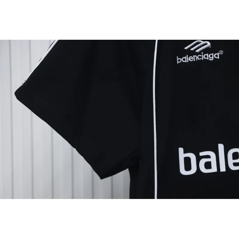 Balenciaga Co-branded Manchester United Football Embroidery T-shirt Black