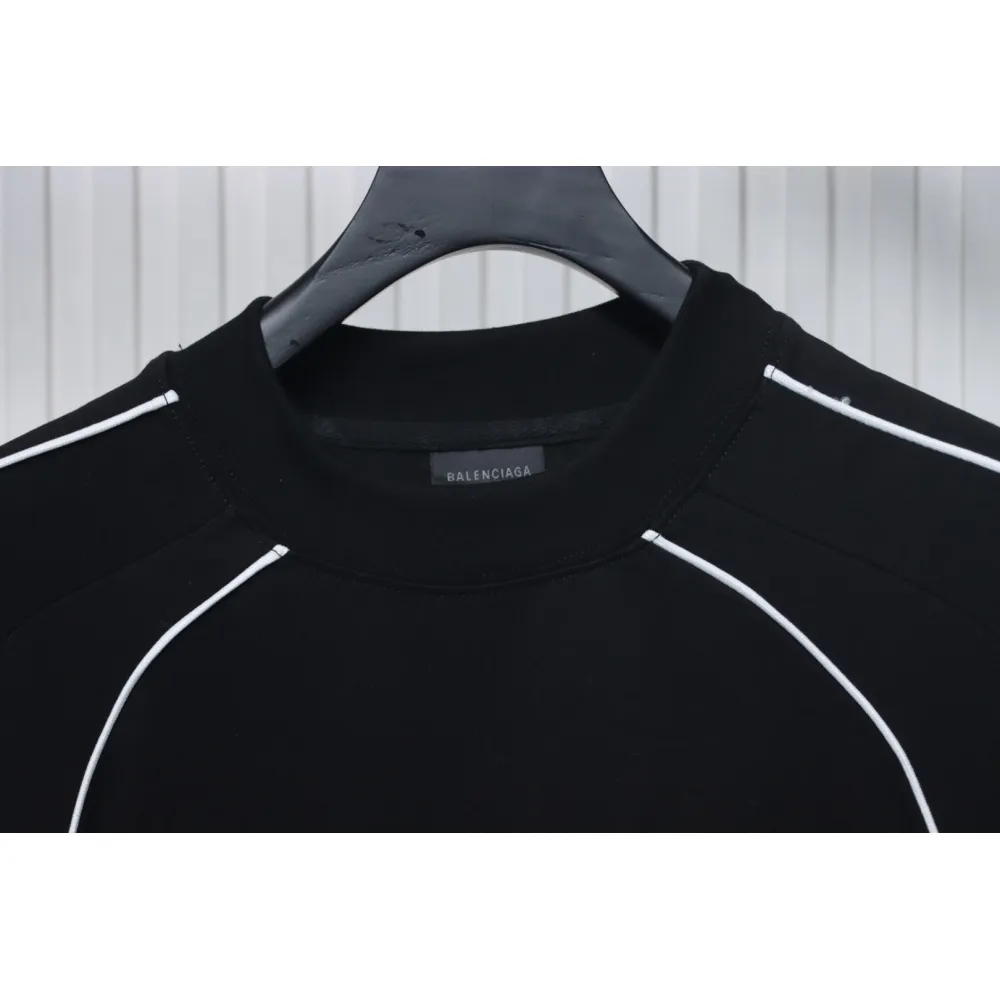 Balenciaga Co-branded Manchester United Football Embroidery T-shirt Black