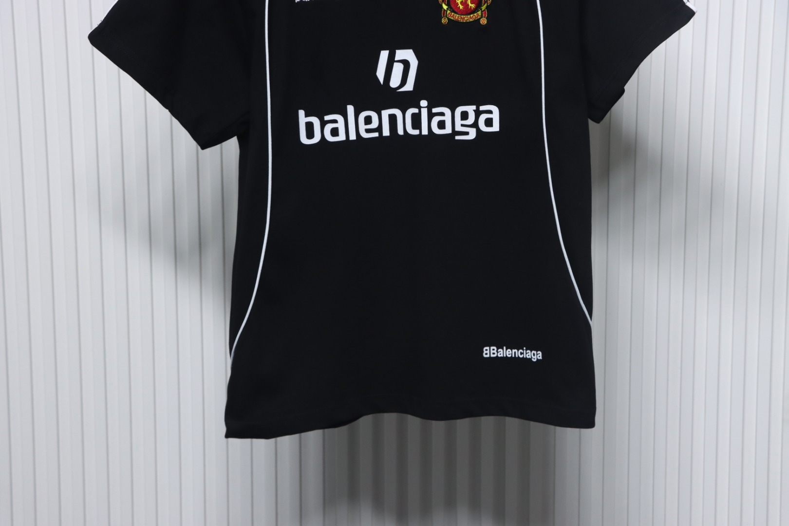 Balenciaga Co-branded Manchester United Football Embroidery T-shirt Black
