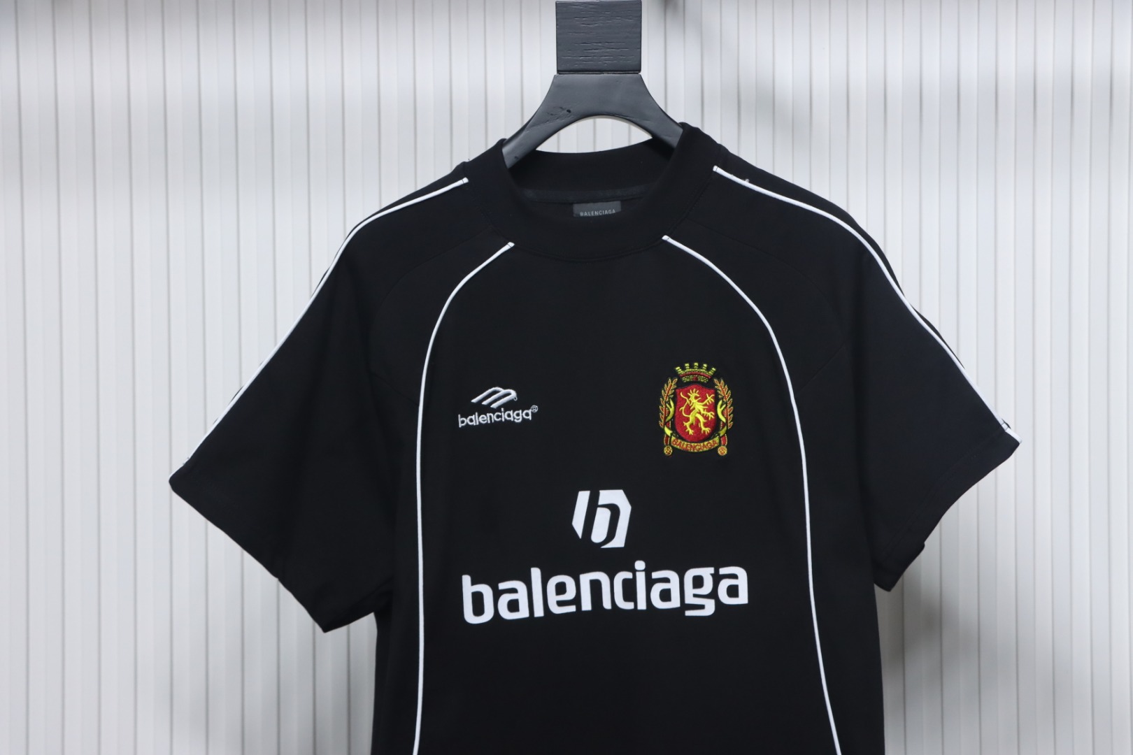 Balenciaga Co-branded Manchester United Football Embroidery T-shirt Black