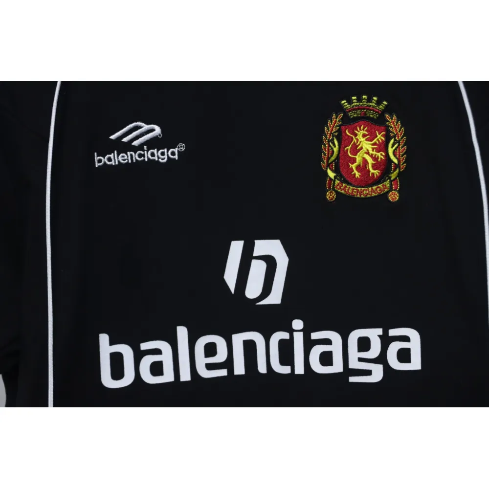 Balenciaga Co-branded Manchester United Football Embroidery T-shirt Black