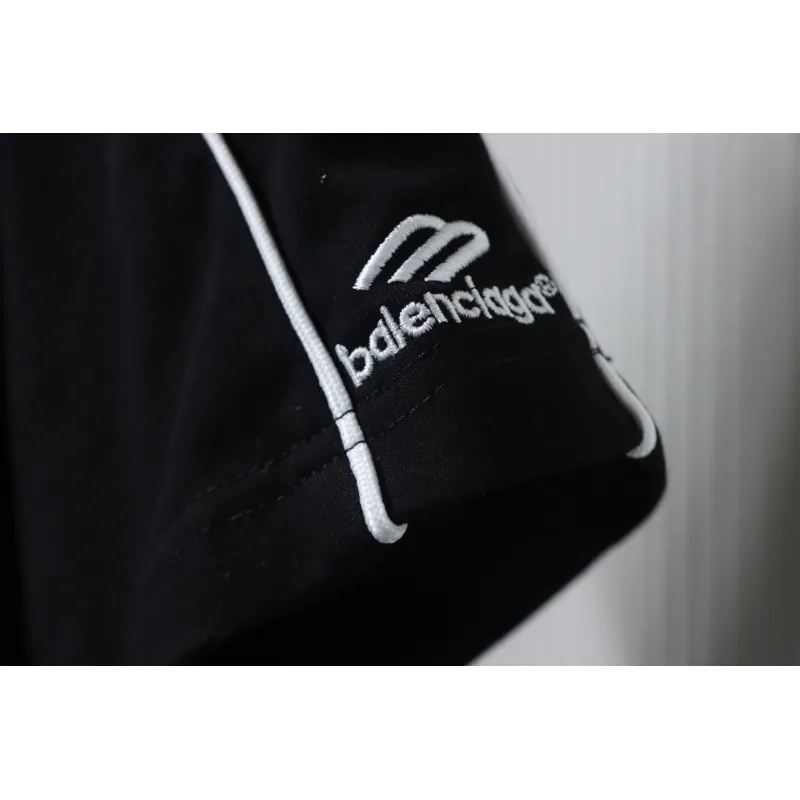 Balenciaga Co-branded Manchester United Football Embroidery T-shirt Black