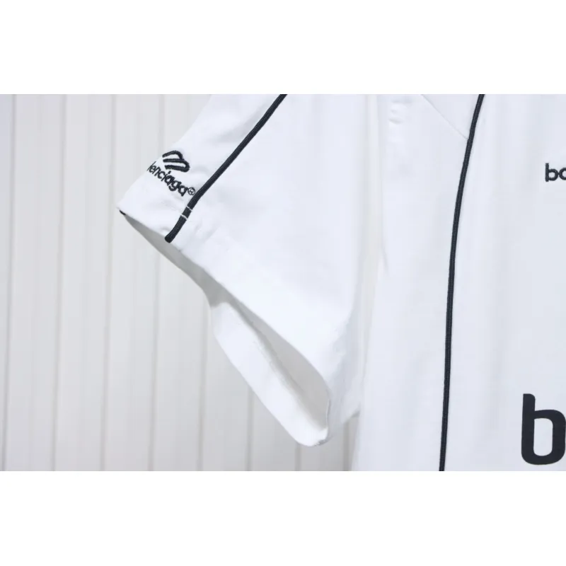 Balenciaga Co-branded Manchester United Football Embroidery T-shirt White