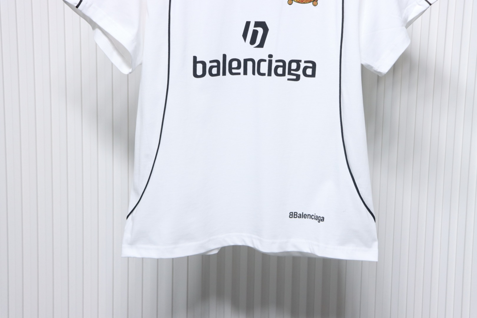 Balenciaga Co-branded Manchester United Football Embroidery T-shirt White