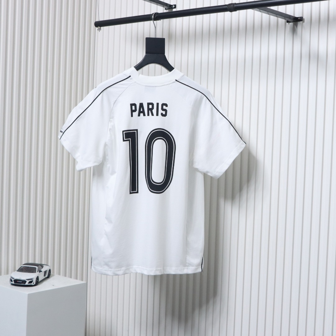 Balenciaga Co-branded Manchester United Football Embroidery T-shirt White