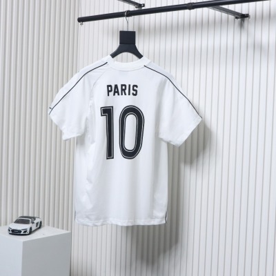 Balenciaga Co-branded Manchester United Football Embroidery T-shirt White 02