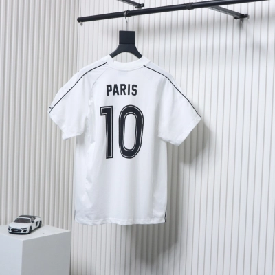 Balenciaga Co-branded Manchester United Football Embroidery T-shirt White 02