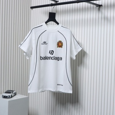 Balenciaga Co-branded Manchester United Football Embroidery T-shirt White 01