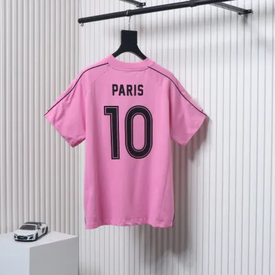 Balenciaga Co-branded Manchester United Football Embroidery T-shirt Pink 02