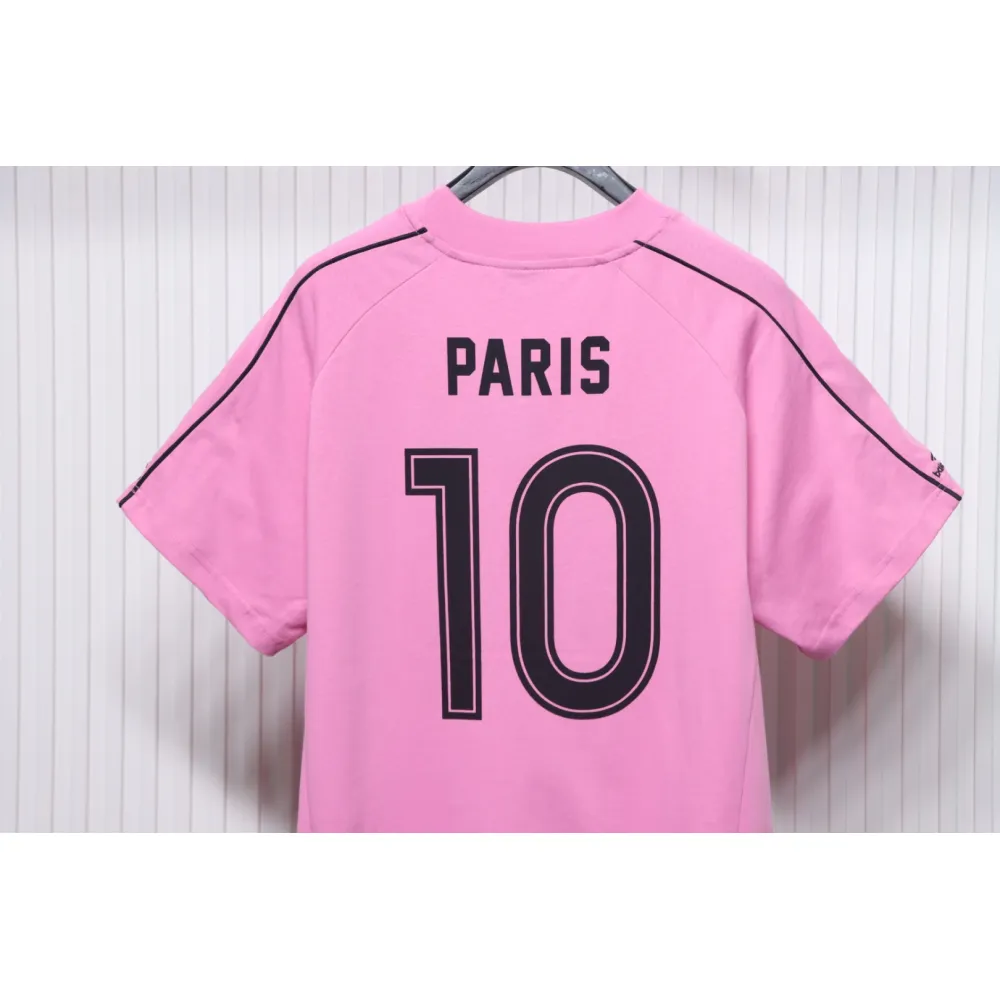 Balenciaga Co-branded Manchester United Football Embroidery T-shirt Pink